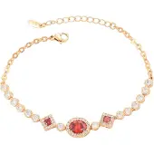 NAEMI Armband goudgeel / rood / transparant