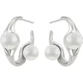 Gaya Oorbellen zilver / wit