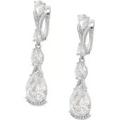 Faina Oorbellen zilver / transparant