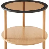 En.casa Bijzettafel Latama rond Ø51x45 cm zwart en brons []