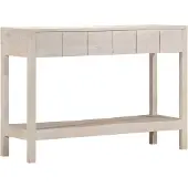 vidaXL Wandtafel 110x35x75 cm massief mangohout wit