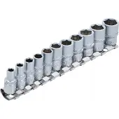 Bgs Doppenset zeskant 1/4 inches 11 delig