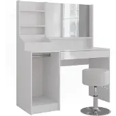 Vicco Sherry Kaptafel – 119.8 cm 4 delen Wit/wit hoogglans