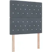 vidaXL LED Hoofdbord met hoofdeinde Donkergrijs 100 cm Fluweel