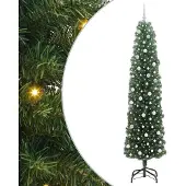 vidaXL Kunstkerstboom Groen 240 cm PVC en Staal en Kunststof