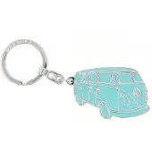 Brisa VW Collection - Volkswagen metalen sleutelhanger-ring sleutelaccessoire sleutelhouder in T1 Bulli Bus-design (Silhouette/Pink)