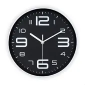 Sensahome wandklok 25 cm met minimalistisch design - Zwart