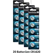 EverActive CR1620 Lithium Knoopcel Batterij 20 Stuks