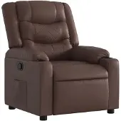 vidaXL Fauteuil verstelbaar kunstleer bruin