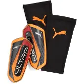 Puma Ultra Flex Sleeve Scheenbeschermers Oranje Zilver Zwart