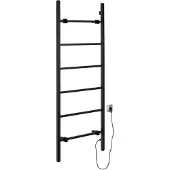 Sapho Barbo elektrische handdoekradiator, vierkant, 600x1600mm, 160 W, zwart mat