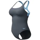 Speedo Flex Band Swimsuit Grijs UK 34 Vrouw