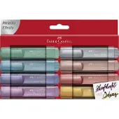 Faber-Castell tekstmarker - 8 stuks - metallic - markeerstift - FC-154689