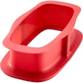 Lékué Springvorm Rechthoek met Keramisch bord ø 24 cm - Red