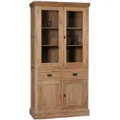 WGXL Collection Vitrinekast Asten - 2 Deurs - Oud Teakhout -