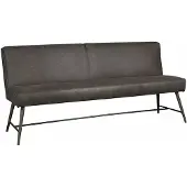 Tower Living Eetkamerbank Belmonte - Microvezel - Grijs - 185 cm -