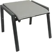 Qopps Voetenbank Himbo - Aluminium - Textileen - Antraciet -