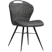 MX Sofa Eetkamerstoel Splash - Microvezel - Antraciet - MxSofa