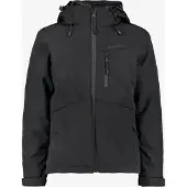 Mountain Peak gewatteerde kinder softshell jas zwart maat 146/152