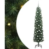 vidaXL Kunstkerstboom Groen 210 cm PVC en Staal en Kunststof