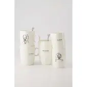 Zusss Mok Mok L Zoo Gezellig Wit / Zwart 600 ml