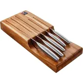 Richardson Sheffield Forme – 5-delig Messenblok voor in de Lade – Ruimtebesparend Design– 13/0 Messenstaal – Sterk, Duurzaam & Betrouwbaar-Cadeauverpakking