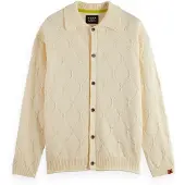 Scotch & Soda Open Work Long Sleeve Shirt Eggnog Maat: XXL | Sweaters Outlet | Heren | Beige