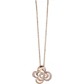 Orphelia Dames 925 Sterling Zilveren Ketting met Hanger - Roze ZH-4864/1