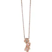 Orphelia Dames 925 Sterling Zilveren Ketting met Hanger - Roze ZH-6018/1