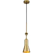 Elstead Lighting LED Hanglamp Etoile | 1X E27 Max 60W | Dimbaar | Aged Brass and Gold Leaf