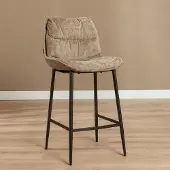 Livin24 Velvet barkruk Trevi taupe 68 cm