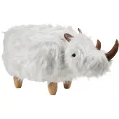 Beliani WOOLLY - Dierenpoef - Wit - Nepbont