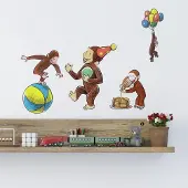 RoomMates Muurstickers Curious George - - Wall_stickers - Bruin - Vinyl