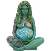 Nemesis Now Beeld/figuur - Mother Earth - Etherische Moeder Aarde - Gaia - Art Beeldje - handbeschilderd - 17,5cm - Multicolor