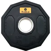 SVELTUS halterschijf Olympisch 1,25 kg staal/rubber zwart