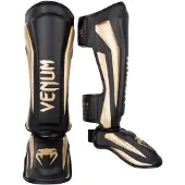 Venum Kickboks Scheenbeschermers Elite Zwart Goud - M