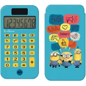Lexibook Minions 8 Digits Pocket rekenmachine met bescherming hoes