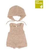 Miniland Gebreide Outfit: Romper &amp; Muts Set 38 Cm