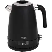 Adler Satijn Zwarte Waterkoker met LCD Display - 1,7L