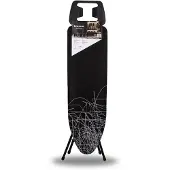 Taurus Argenta Black Strijkplank - 110 x 32 cm - In hoogte verstelbaar tot 81 cm - 100% Katoenen Hoes - Stabiel & Compact - Zwart/Wit