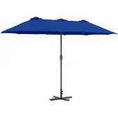 vidaXL Tuinparasol 370 x 197 x 239 cm Polyester en Aluminium