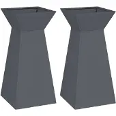 vidaXL Pilarenbak 2 st Antraciet 35 x 35 x 73 cm Koudgewalst staal