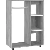 vidaXL Kledingkast 80x40x110 cm bewerkt hout grijs sonoma eikenkleurig