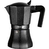 Fagor Tiramisú espressomachine, aluminium, voor 3 kopjes, geschikt voor gasfornuis, Italiaanse koffie, zwart