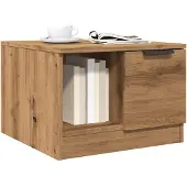 vidaXL Salontafel 50x50x36 cm bewerkt hout artisanaal eikenkleur