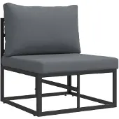 vidaXL Buiten Meubilair Metaal Zwart en Anthraciet 70 x 71,5 x 71 cm