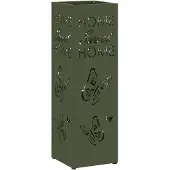vidaXL Regen Paraplu Stand Olijfgroen 15,5 x 15,5 x 49 cm Staal