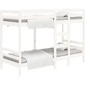 vidaXL Stapelbed 80x200 cm massief grenenhout wit