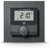 EQ-3 IP 159820A0, Digitale thermostaat, Anthraciet, IP20, 250 m, Knopbediening, Draaiknoppen, LED