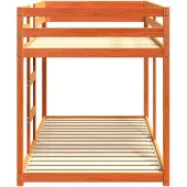 vidaXL Stapelbed massief grenenhout wasbruin 90x200 cm